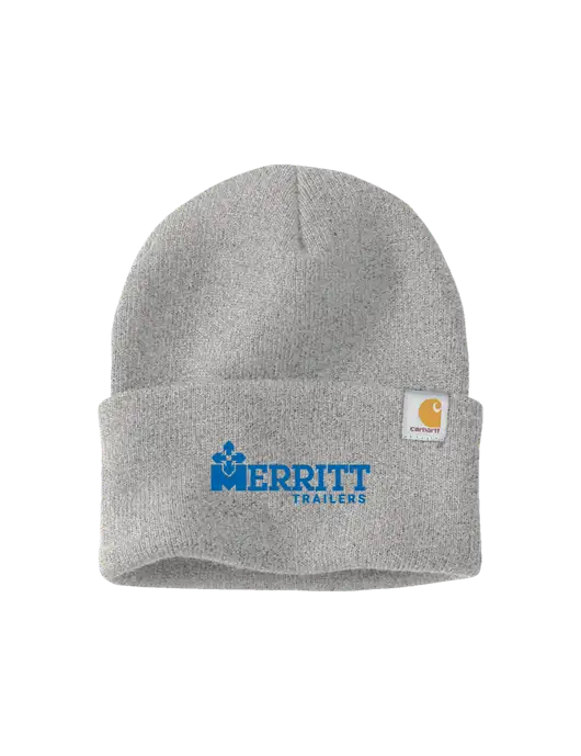 Carhartt Light Grey Heather Watch Cap 2.0 w/Merritt Trailers Logo