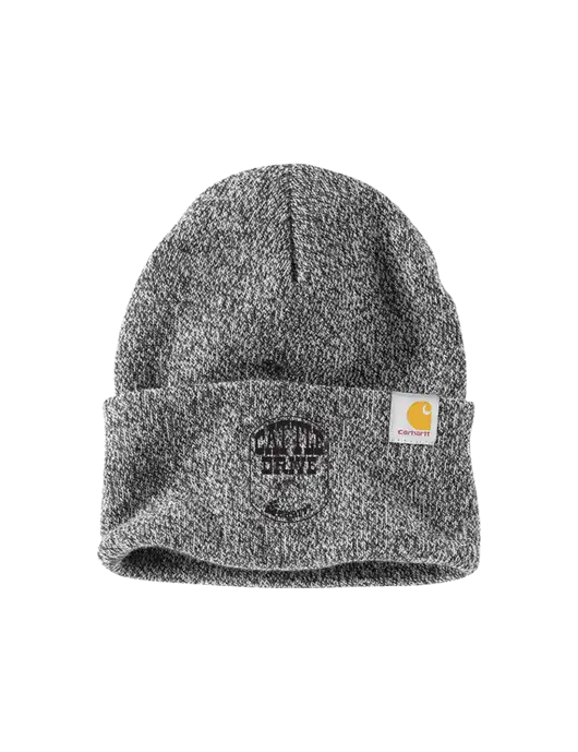 Carhartt Medium Grey Heather Watch Cap 2.0 w/Cattle Drive Logo