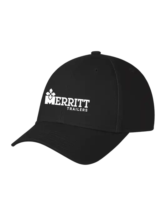 Black Structured Cap Hook & Loop w/Merritt Trailers Logo