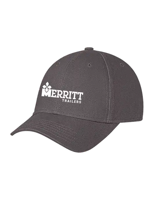 Medium Dark Grey Structured Soft Snap Closure Hook & Loop Cap w/Merritt Trailers Logo