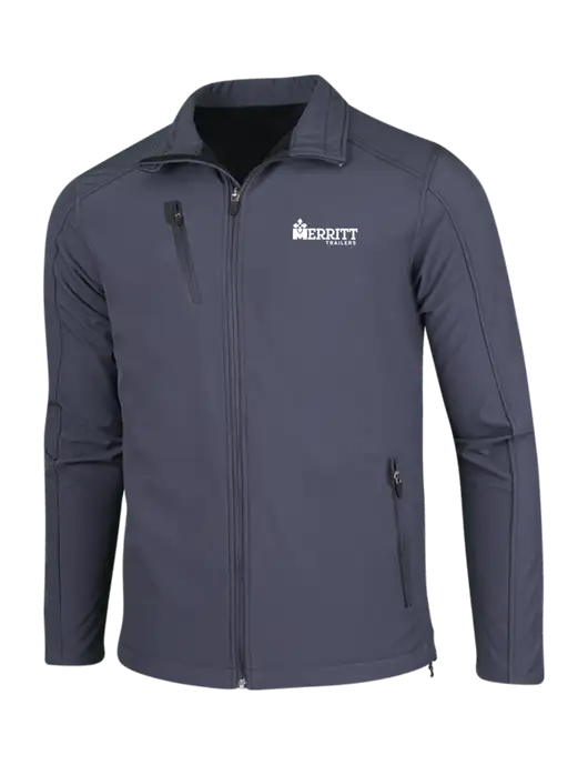 Dark Grey Welded Softshell Jacket w/Merritt Trailers Logo