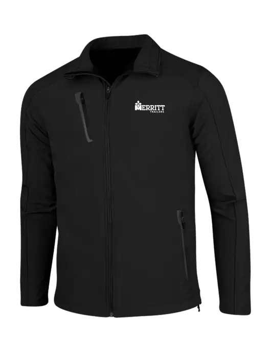 Black Welded Softshell Jacket w/Merritt Trailers Logo
