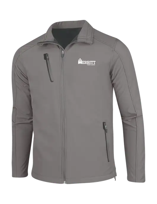 Medium Grey Welded Softshell Jacket w/Merritt Trailers Logo