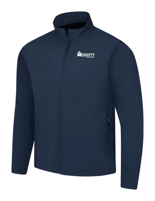 Navy Core Soft Shell Jacket w/Merritt Trailers Logo