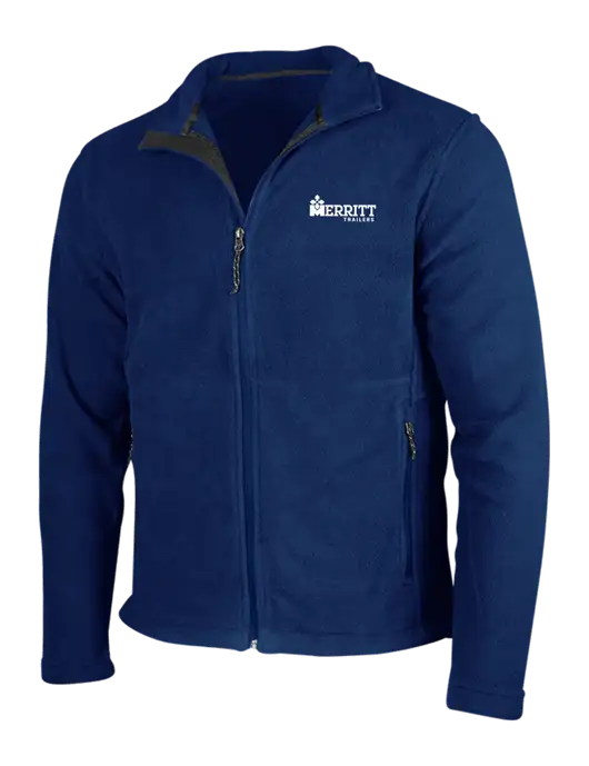 Navy Fleece Jacket w/Merritt Trailers Logo