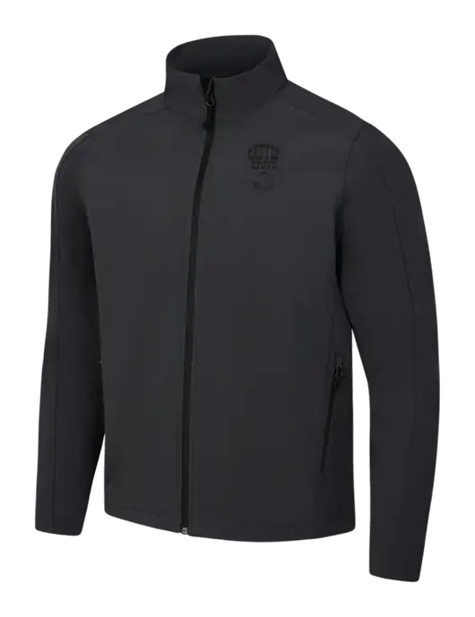 Black Charcoal Heather Core Soft Shell Jacket w/Cattle Drive Logo