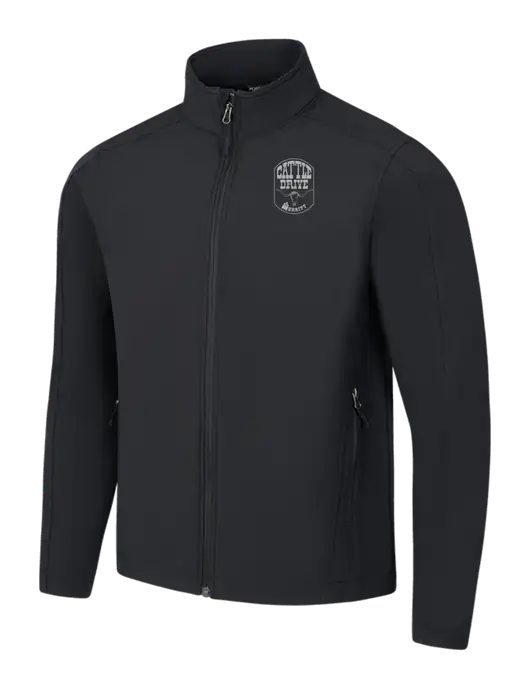 Black Core Soft Shell Jacket w/Cattle Drive Logo
