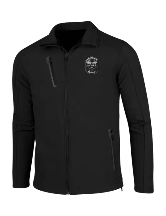 Black Welded Softshell Jacket w/Cattle Drive Logo