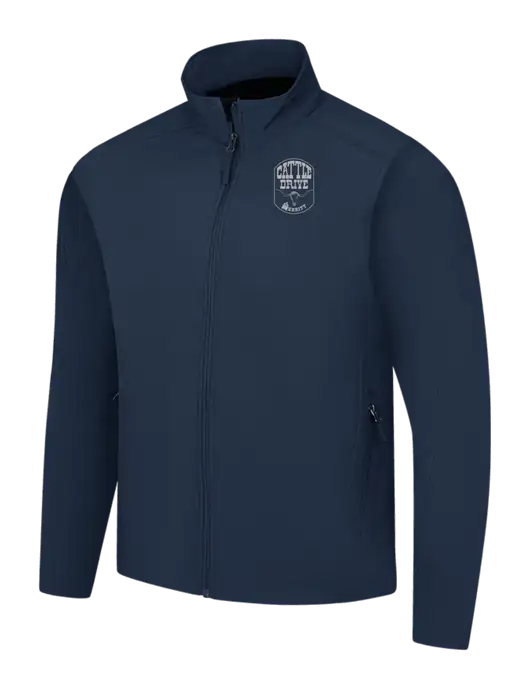 Navy Core Soft Shell Jacket w/Cattle Drive Logo