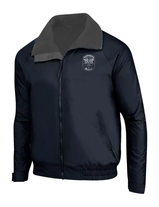 True Navy/Grey Heather Classic Competitor Jacket w/Cattle Drive Logo