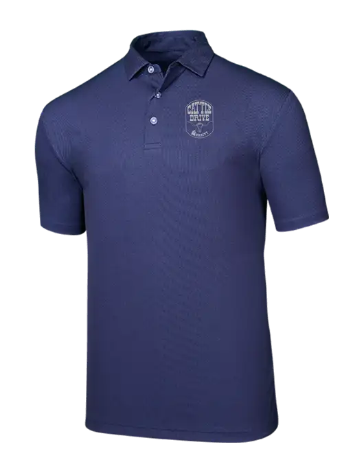Callaway Birdseye Navy Polo w/Cattle Drive Logo