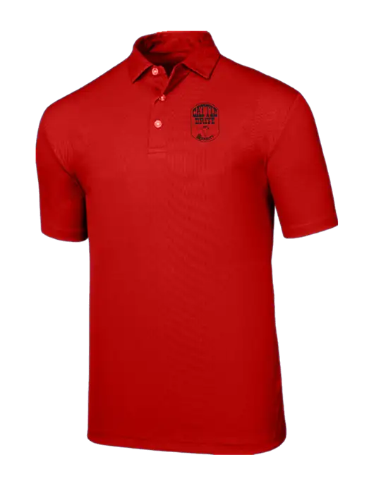 Callaway Birdseye Red Polo w/Cattle Drive Logo