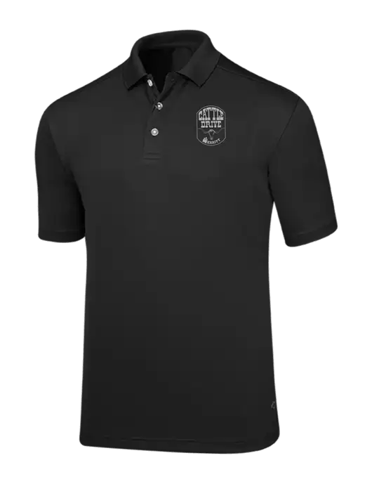 Callaway Core Black Performance Polo w/Cattle Drive Logo