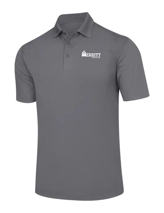Medium Grey Micropique Sport-Wick Polo w/Merritt Trailers Logo