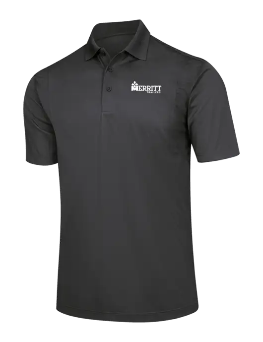 Dark Grey Micropique Sport-Wick Polo w/Merritt Trailers Logo
