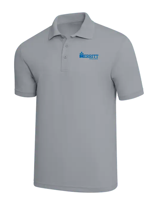 Light Grey PosiCharge RacerMesh Polo w/Merritt Trailers Logo
