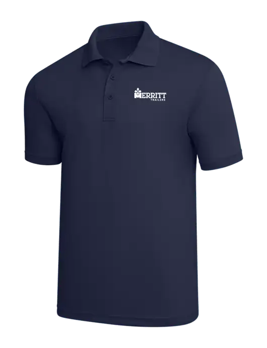 Navy PosiCharge RacerMesh Polo w/Merritt Trailers Logo