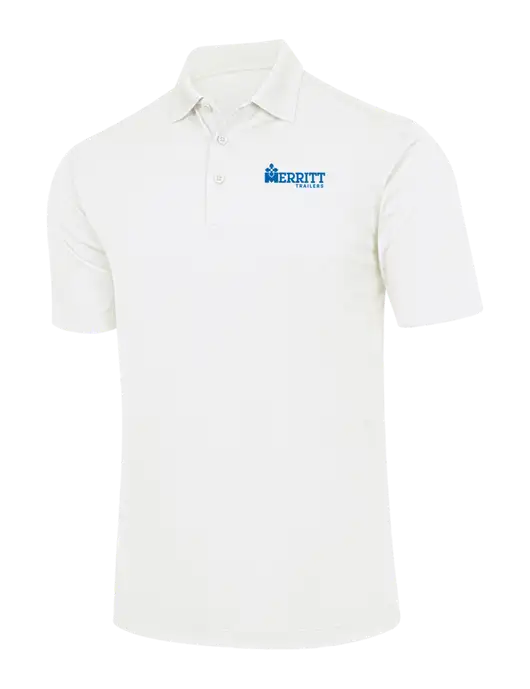 White Micropique Sport-Wick Polo w/Merritt Trailers Logo