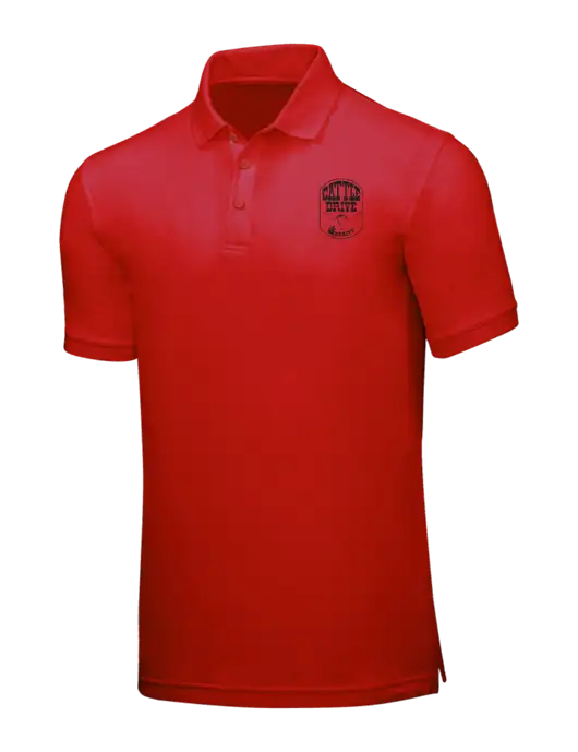 Red Core Classic Pique w/Cattle Drive Logo