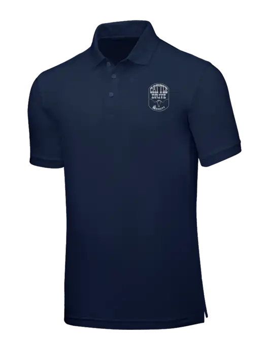 Navy Blue Core Classic Pique w/Cattle Drive Logo