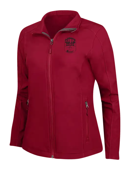 Red Womens Core Soft Shell Jacket w/Cattle Drive Logo
