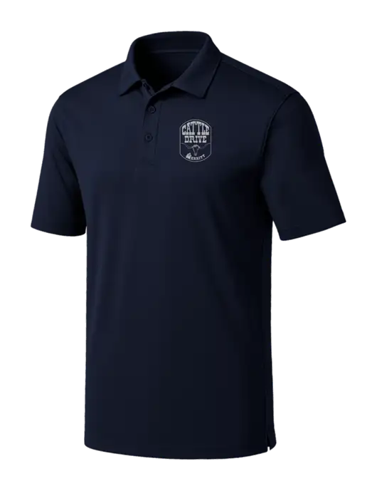 Navy Silk Touch Performance Polo w/Cattle Drive Logo