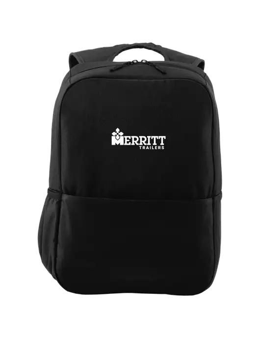 Access Square Laptop Black Backpack w/Merritt Trailers Logo