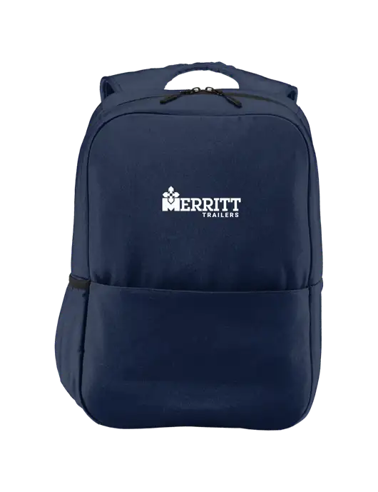 Access Square Laptop River Blue Navy Backpack w/Merritt Trailers Logo