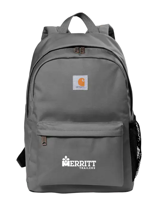 Carhartt Grey Canvas Backpack w/Merritt Trailers Logo