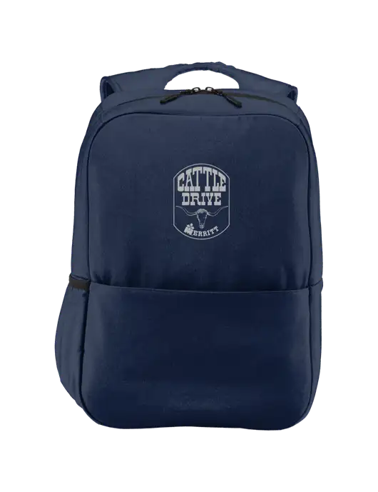Access Square Laptop River Blue Navy Backpack w/Cattle Drive Logo