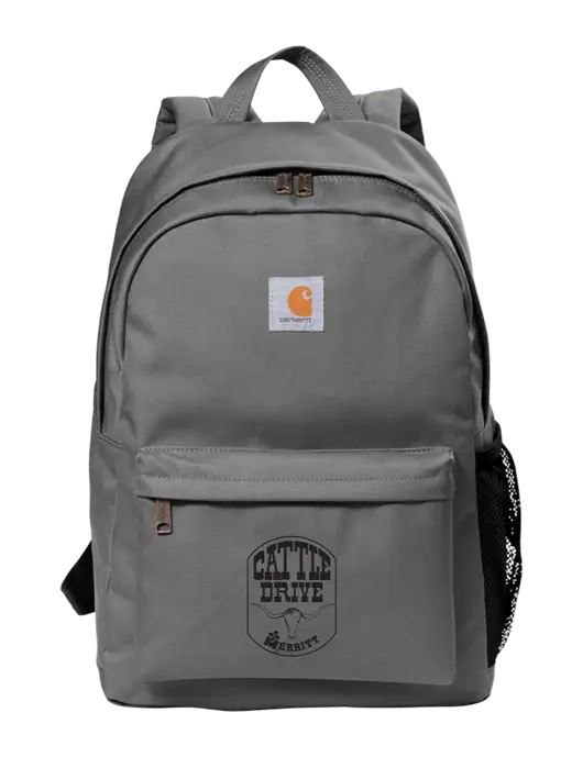 Carhartt Grey Canvas Backpack w/Cattle Drive Logo